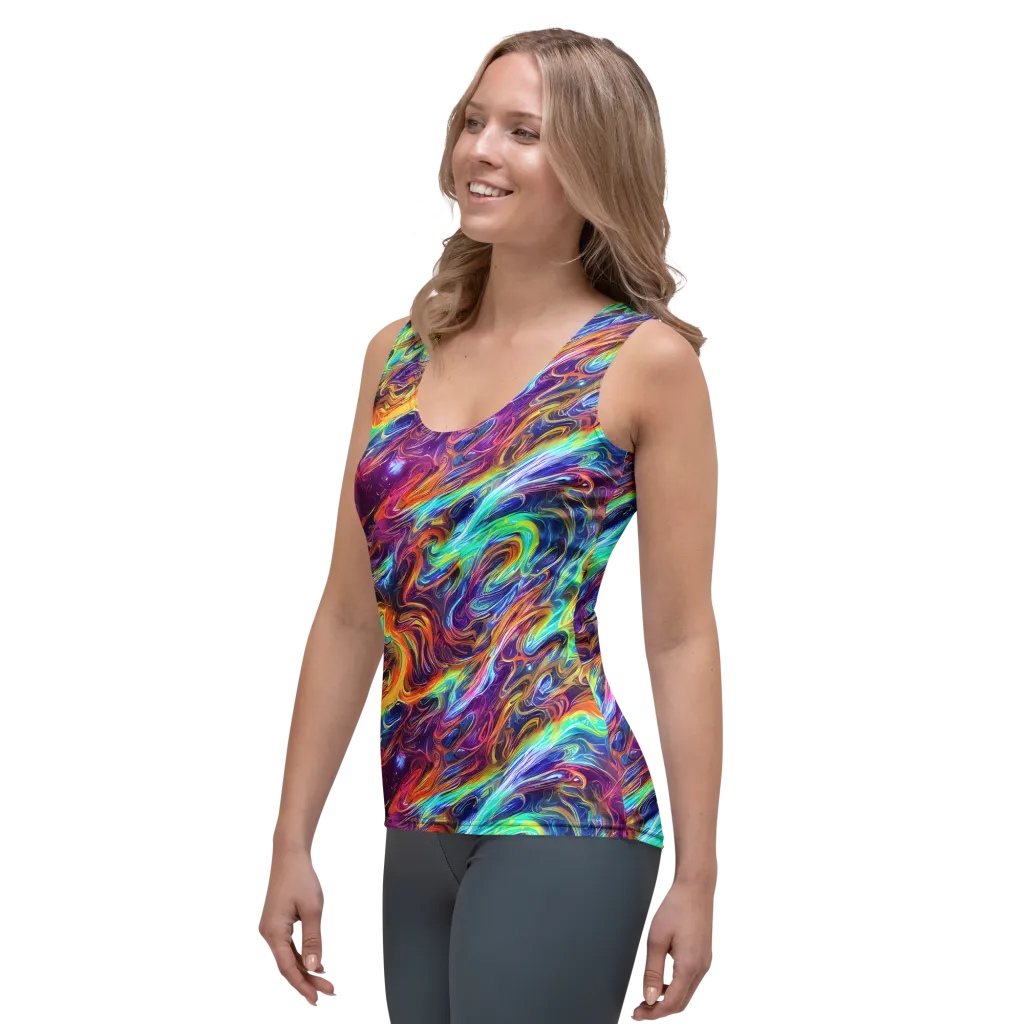Neon Maelstrom on Women's Tank Top — Left Front