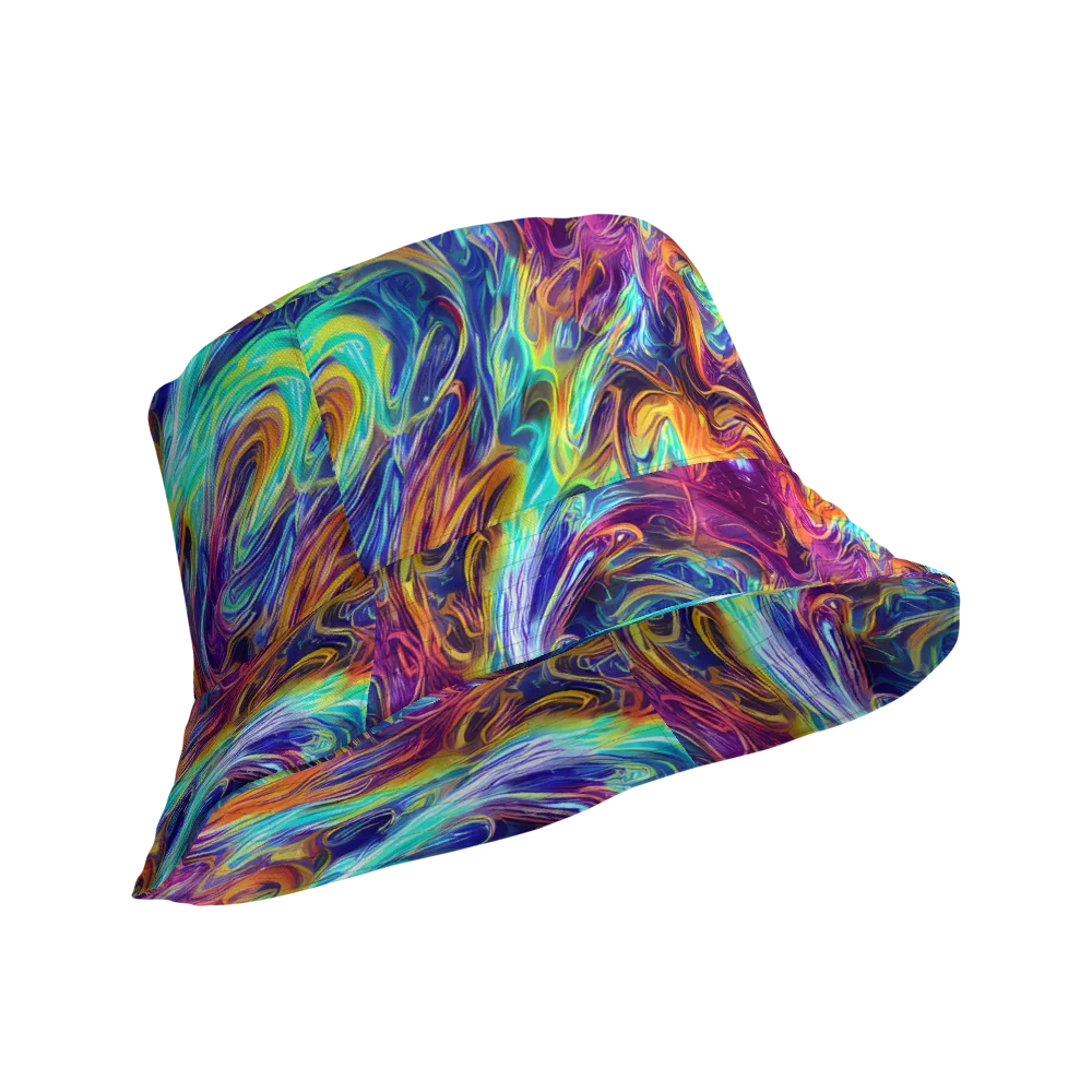 Neon Maelstrom on Reversible Bucket Hat — Product details Outside