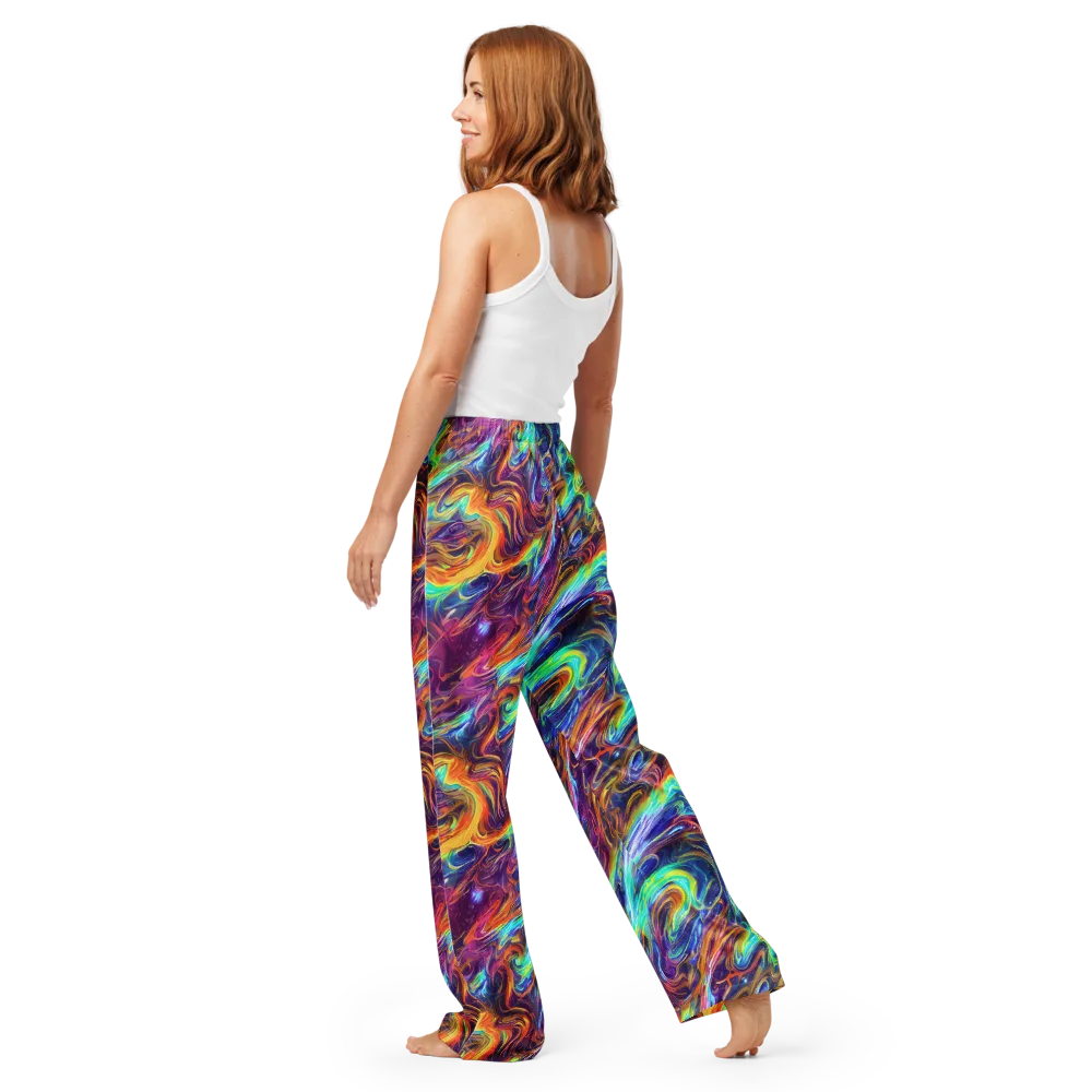 Neon Maelstrom on Women's Pajama Pants — Back