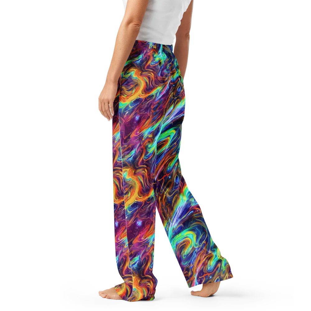 Neon Maelstrom on Women's Pajama Pants — Left
