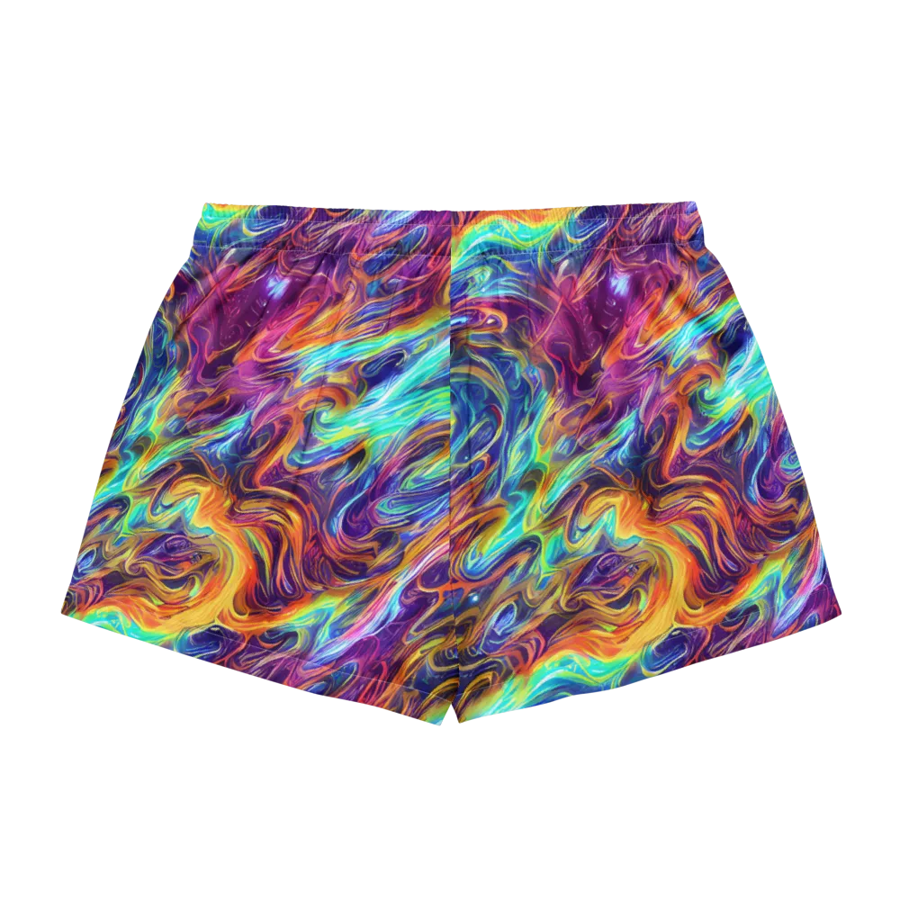 Neon Maelstrom on Women's Pajama Shorts — Back