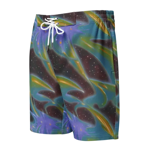 Stellar Bloom on a Men's Board Shorts