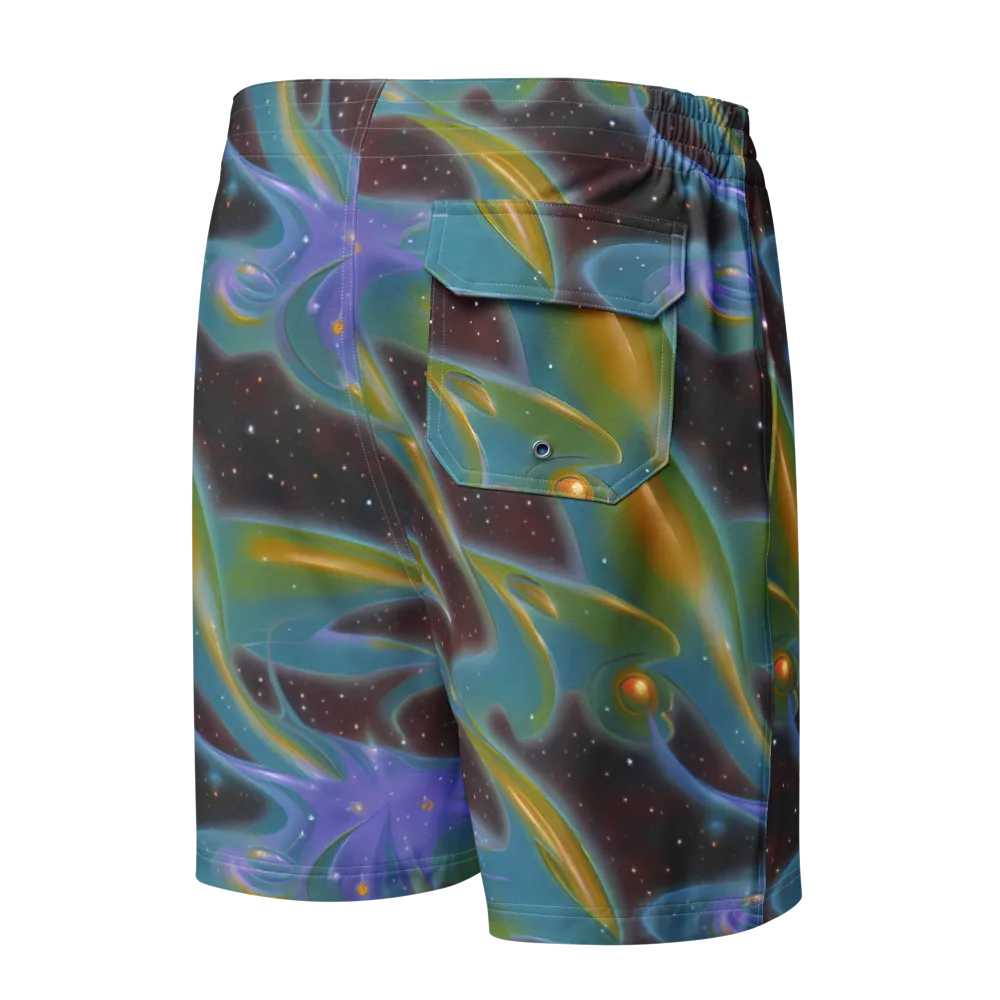 Stellar Bloom on Men's Board Shorts — Back