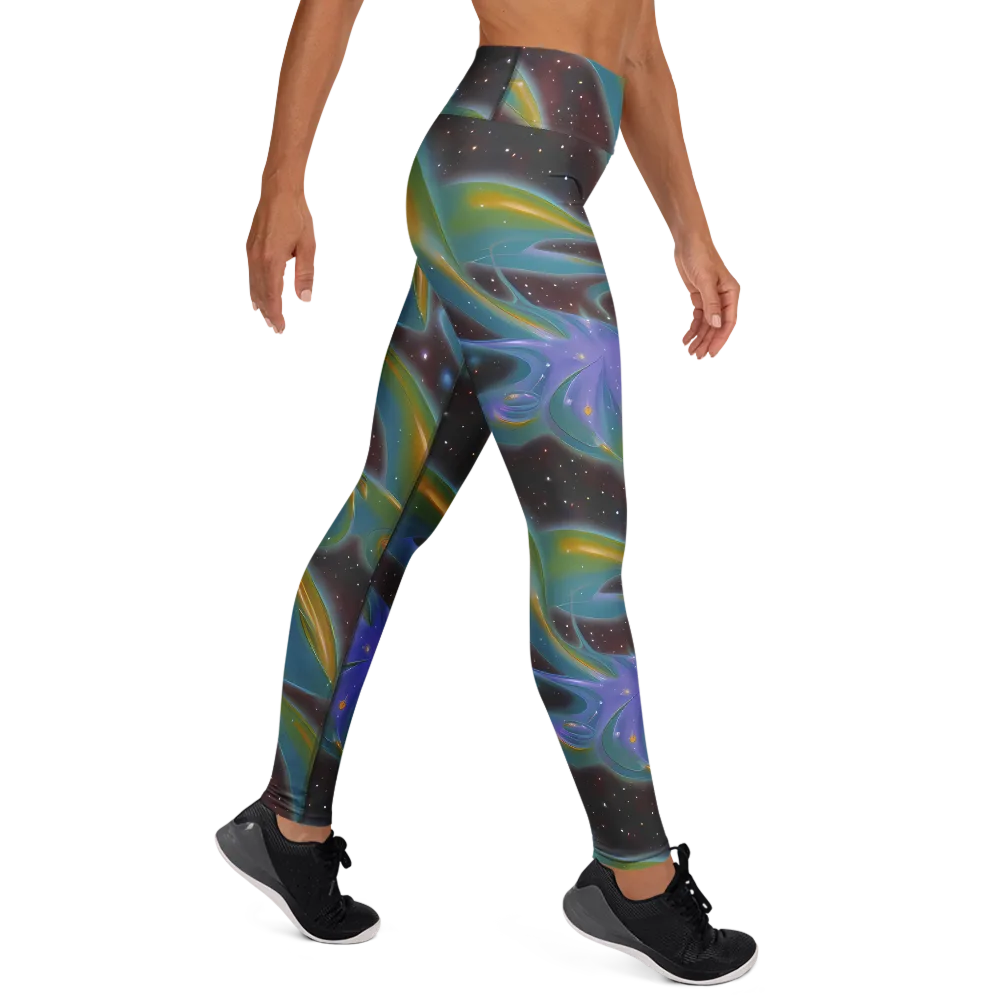 Stellar Bloom on Yoga Leggings — Right