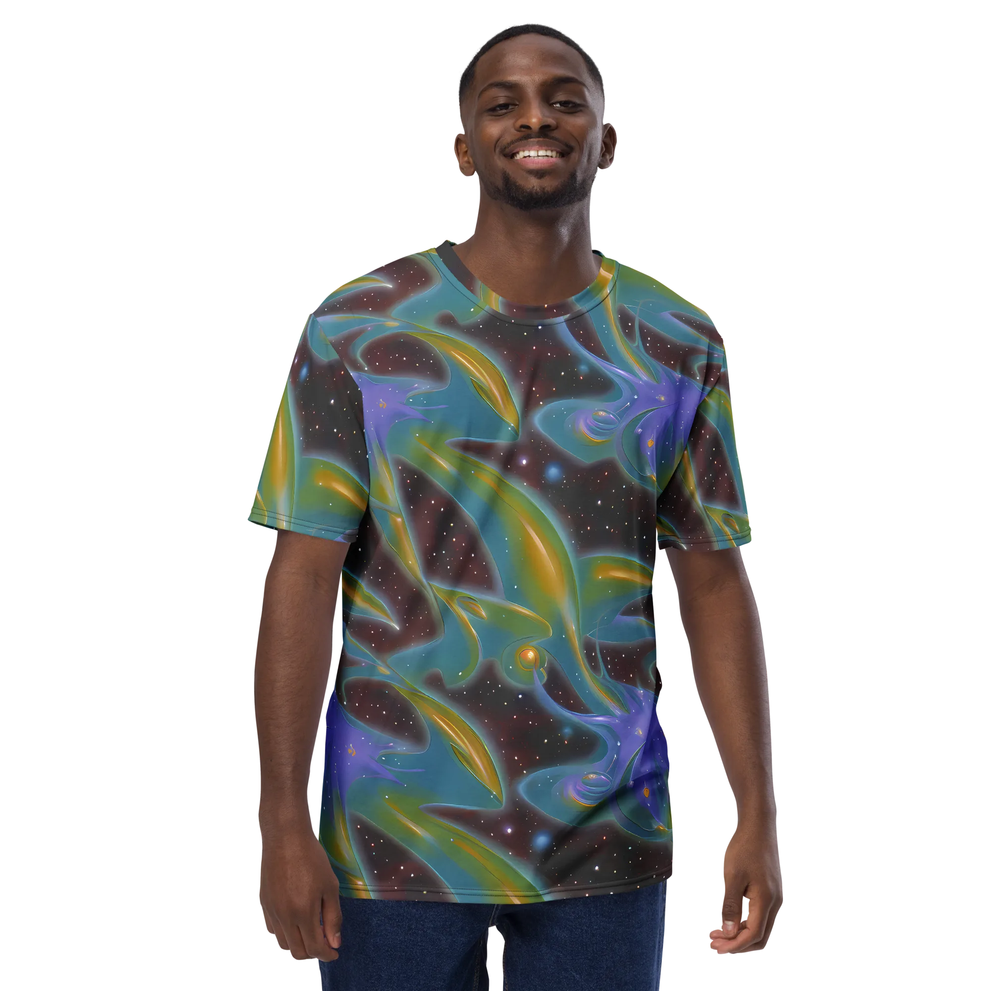 Stellar Bloom on Men's Crew Neck T-Shirt — Front
