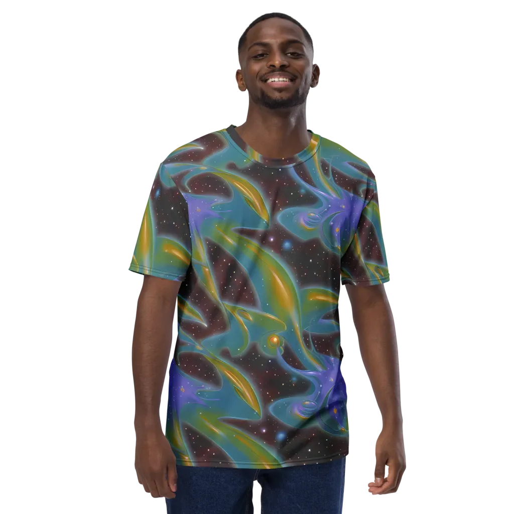 Stellar Bloom on Men's Crew Neck T-Shirt — Front