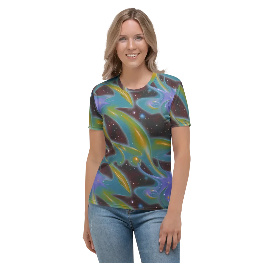 Stellar Bloom on Women's Crew Neck T-Shirt — Front