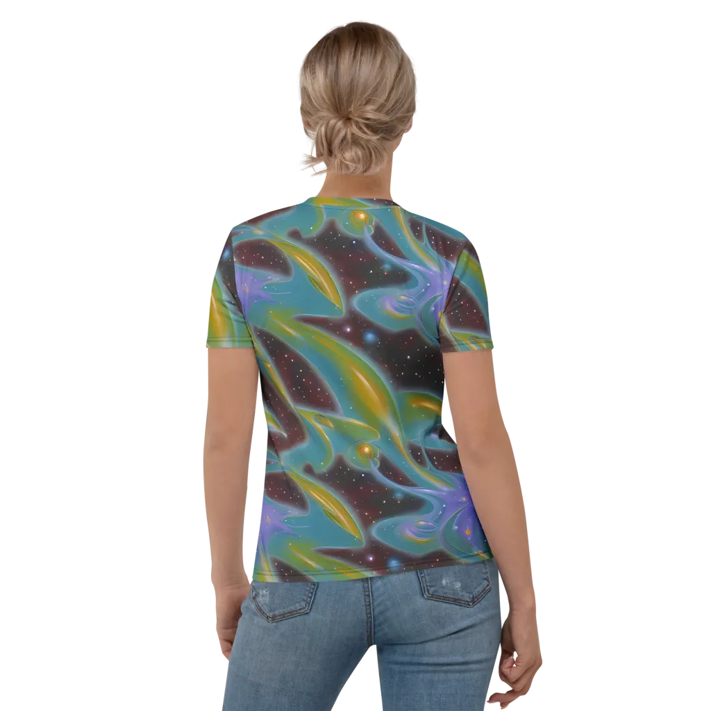 Stellar Bloom on Women's Crew Neck T-Shirt — Back