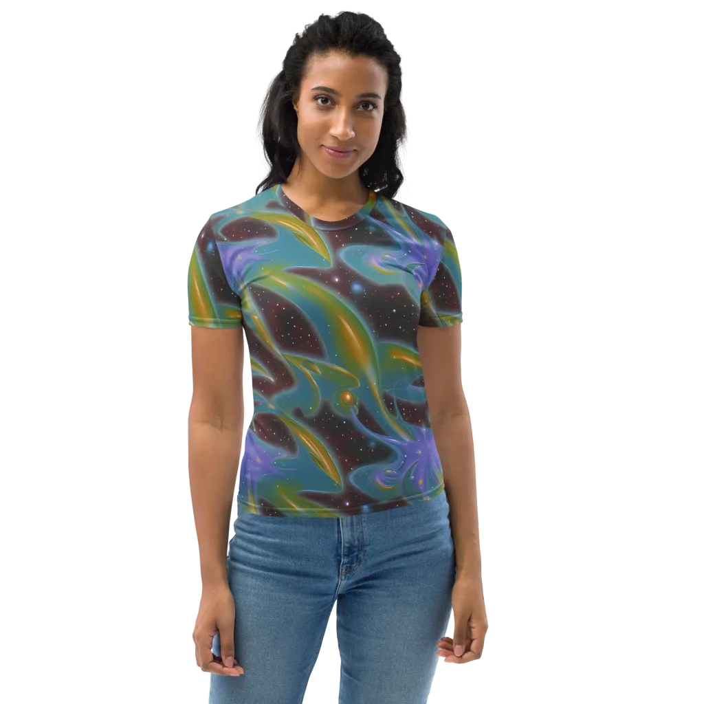 Stellar Bloom on Women's Crew Neck T-Shirt — Front