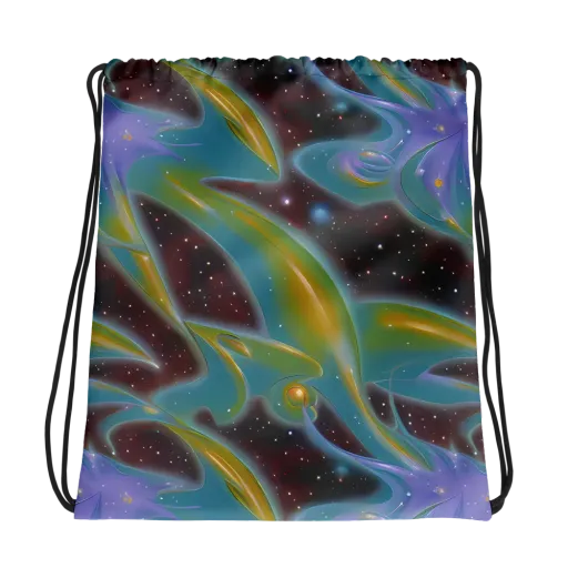 Stellar Bloom on a Drawstring Bag