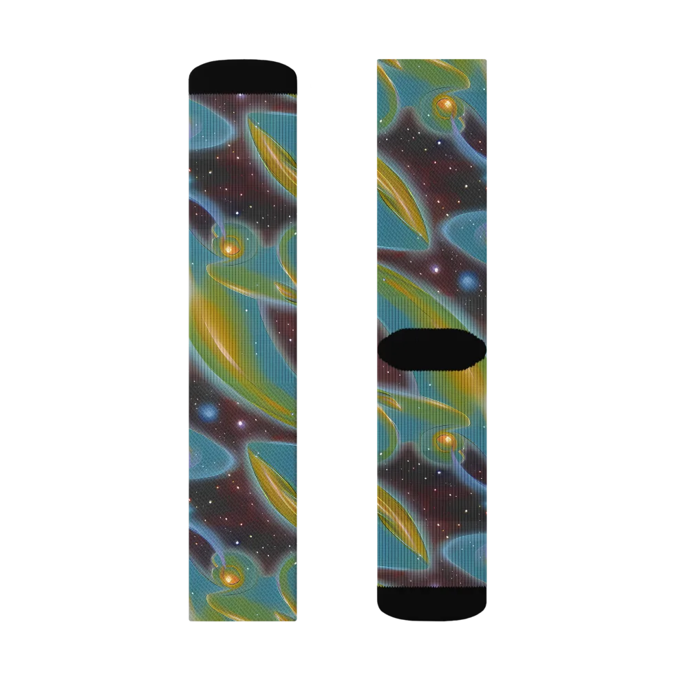 Stellar Bloom on Socks — Right Sock