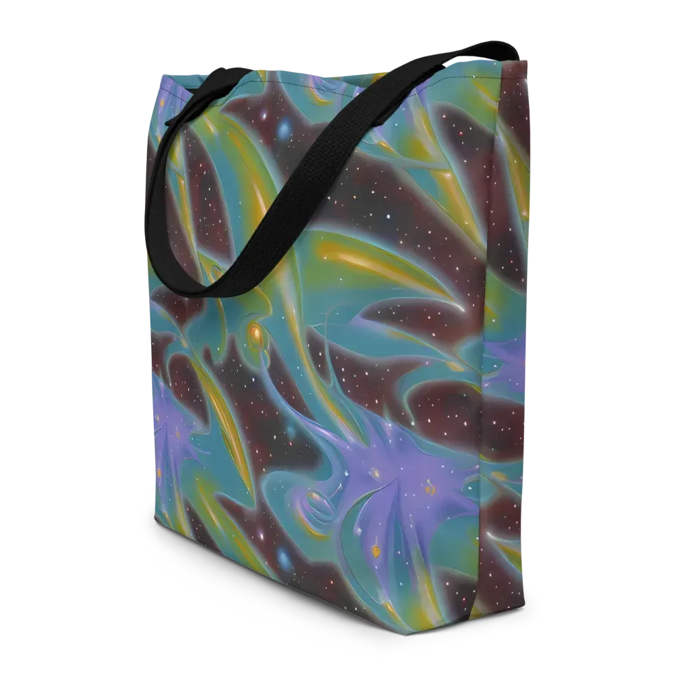 Stellar Bloom on Large Tote Bag W/ Pocket — Front