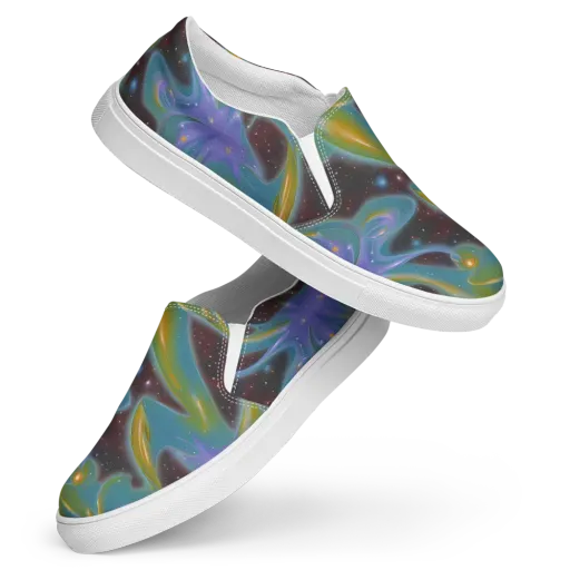 Stellar Bloom on a Women's Slip-On Canvas Shoes