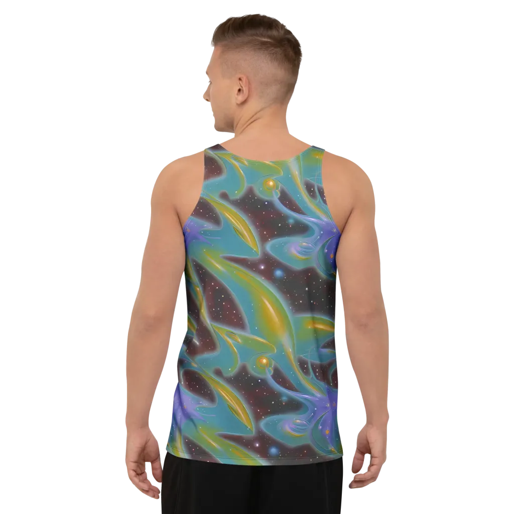 Stellar Bloom on Men's Tank Top — Back