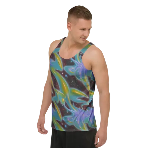Stellar Bloom on a Men's Tank Top
