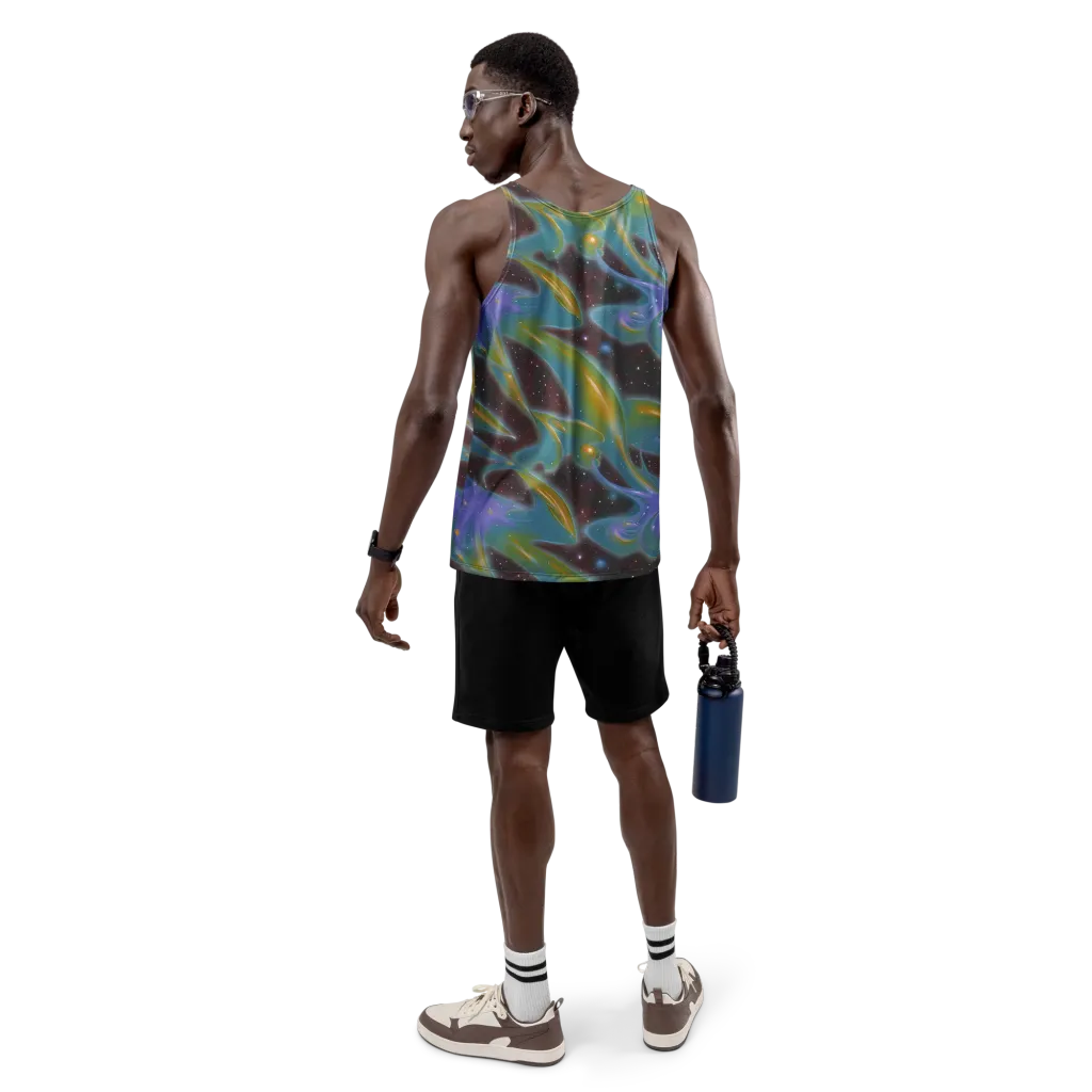 Stellar Bloom on Men's Tank Top — Back