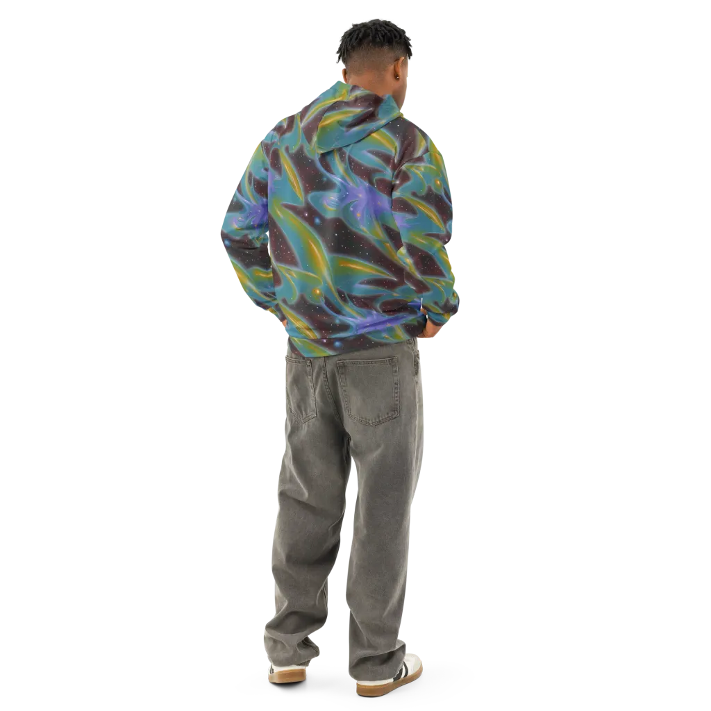 Stellar Bloom on Cotton Hoodie — Back