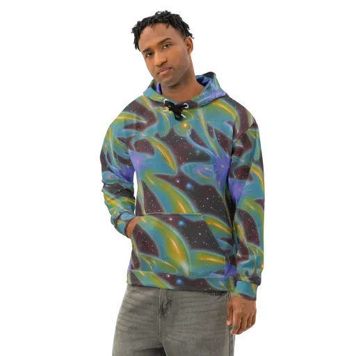 Stellar Bloom on a Cotton Hoodie
