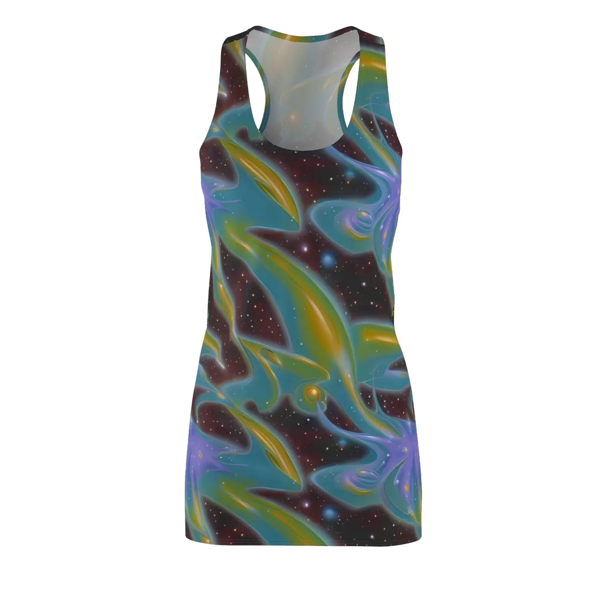 Stellar Bloom on Racerback Dress — Front