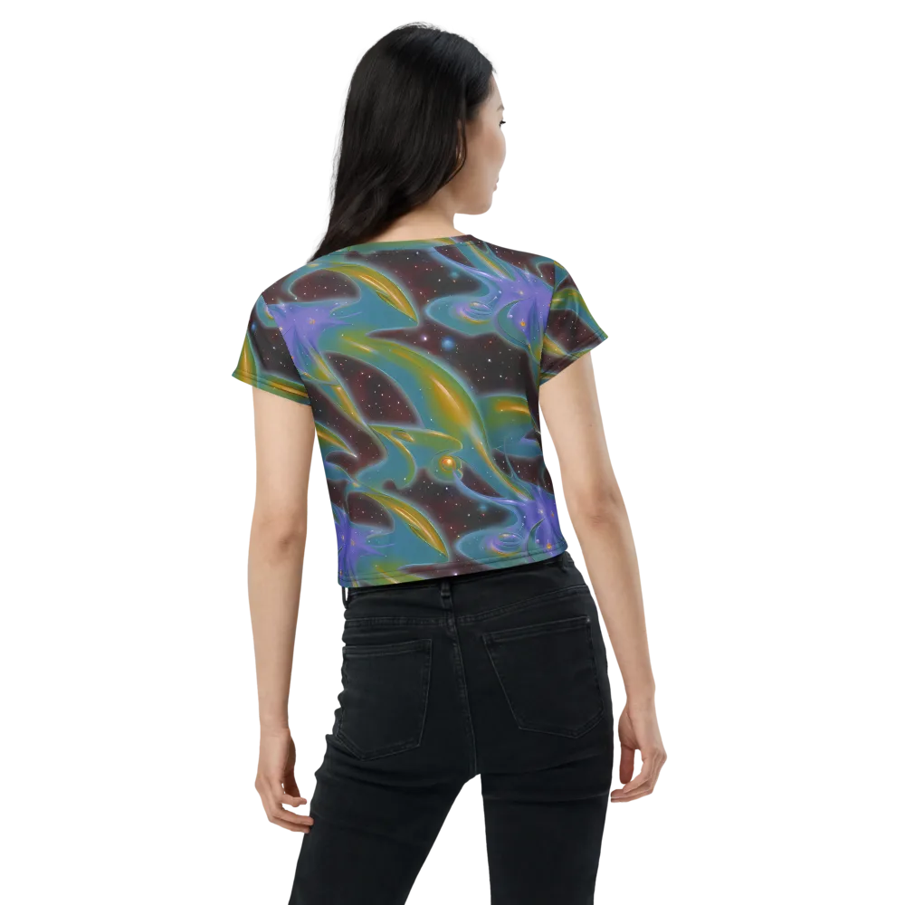 Stellar Bloom on Crop Tee — Back