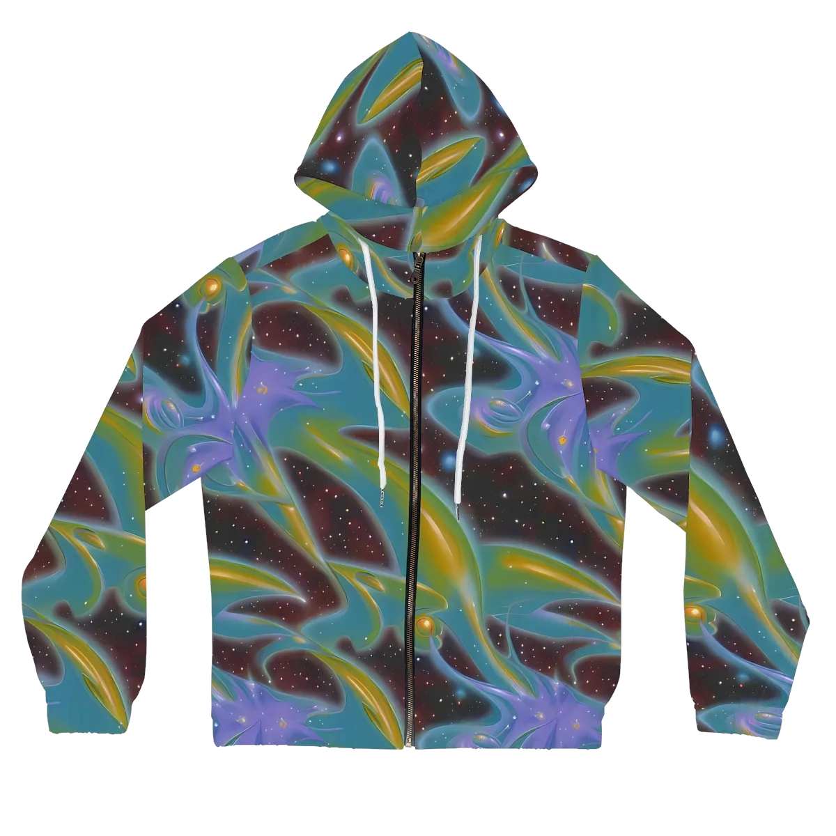 Stellar Bloom on Women's Full-Zip Hoodie — Front