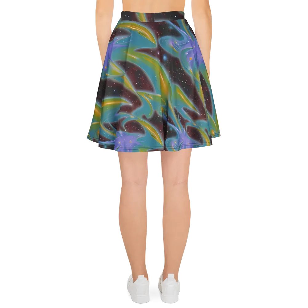 Stellar Bloom on Skater Skirt — Back