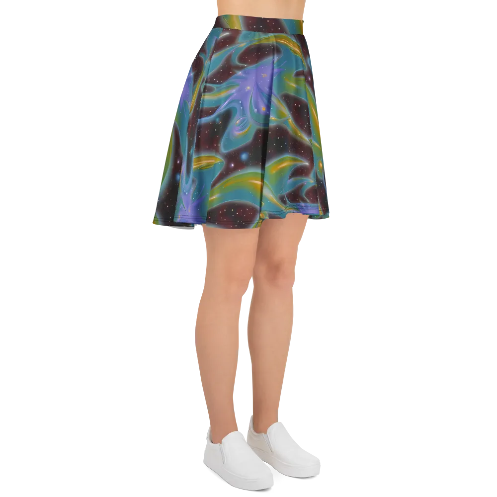 Stellar Bloom on Skater Skirt — Right