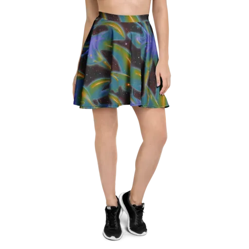 Stellar Bloom on a Skater Skirt