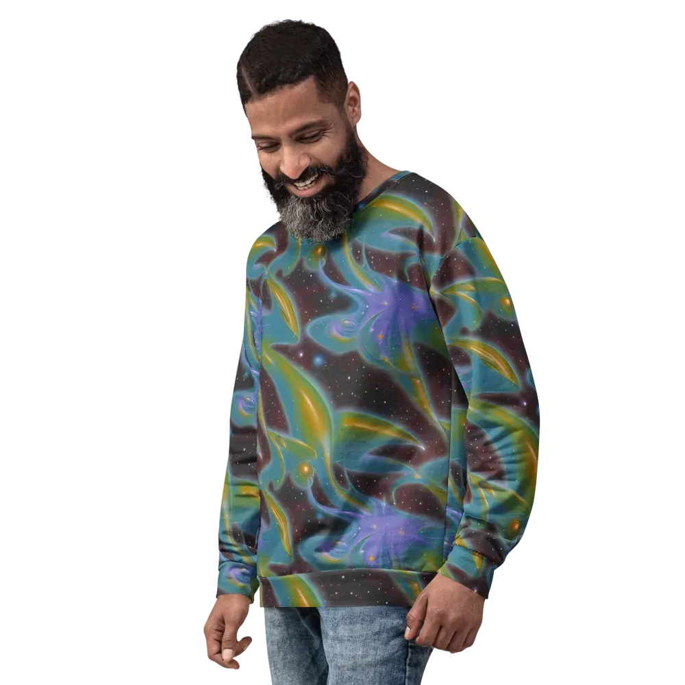 Stellar Bloom on Sweatshirt — Left Front