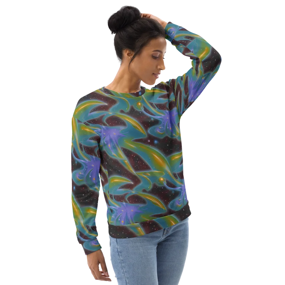 Stellar Bloom on Sweatshirt — Right Front