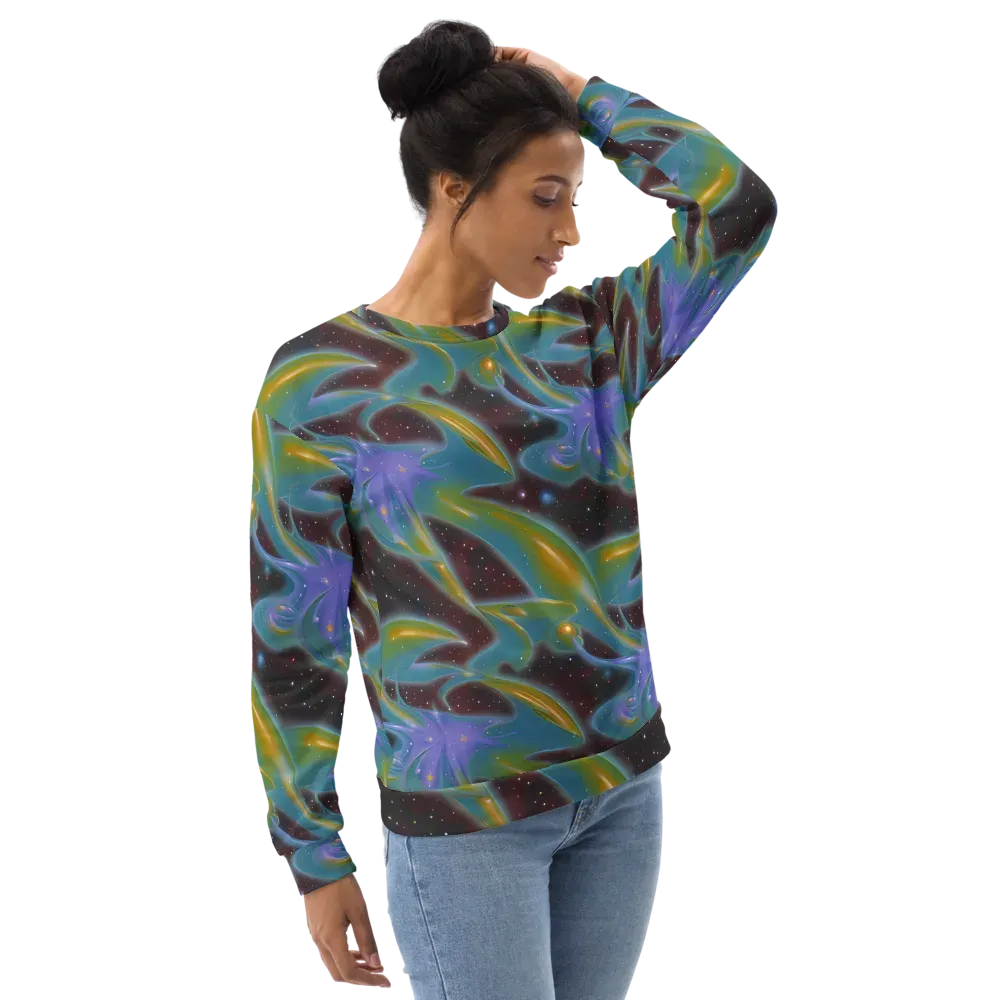 Stellar Bloom on Sweatshirt — Right Front
