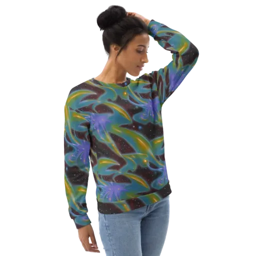 Stellar Bloom on a Sweatshirt