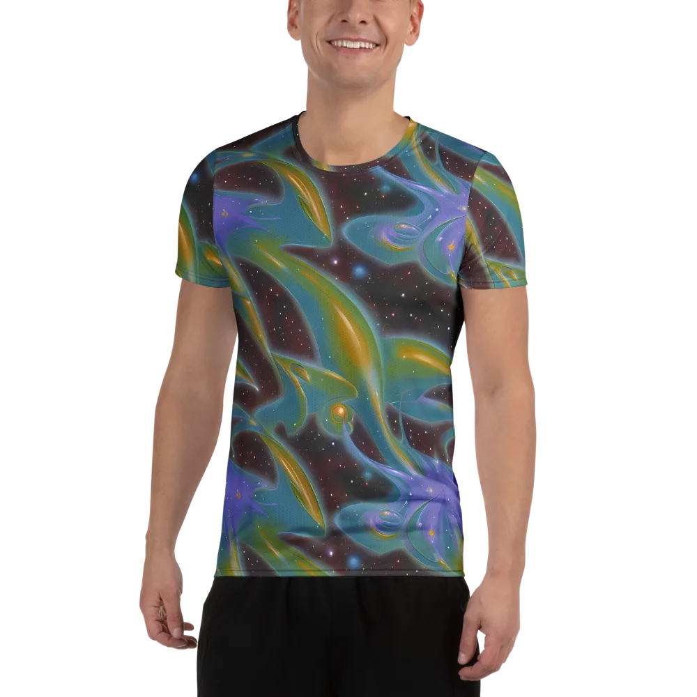 Stellar Bloom on Men's Athletic T-Shirt — Front