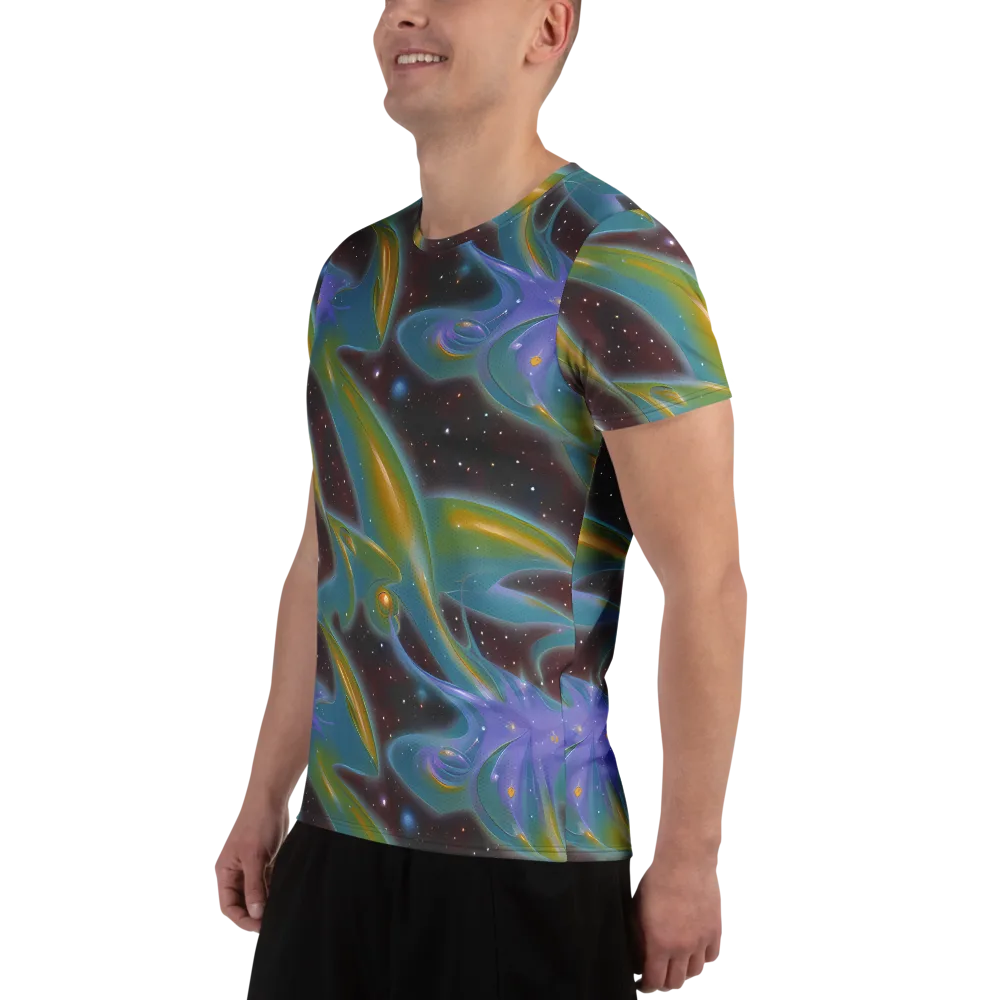 Stellar Bloom on Men's Athletic T-Shirt — Left