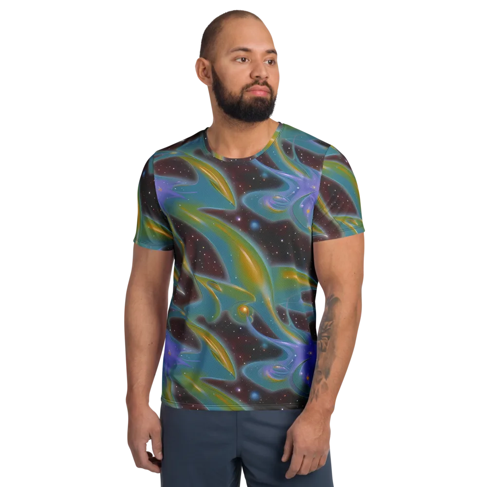 Stellar Bloom on Men's Athletic T-Shirt — Front