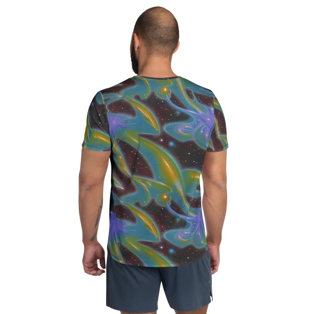 Stellar Bloom on Men's Athletic T-Shirt — Back