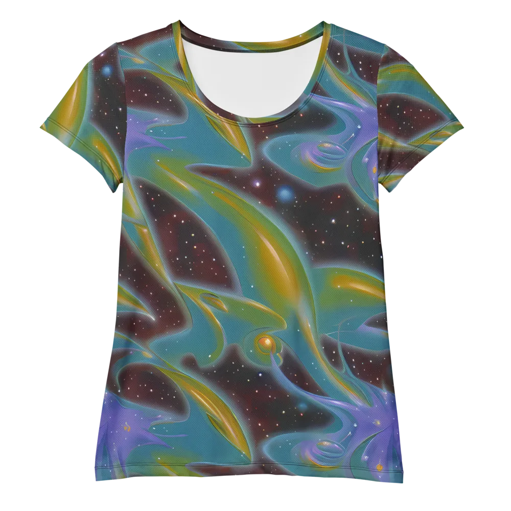 Stellar Bloom on Women's Athletic T-Shirt — Front