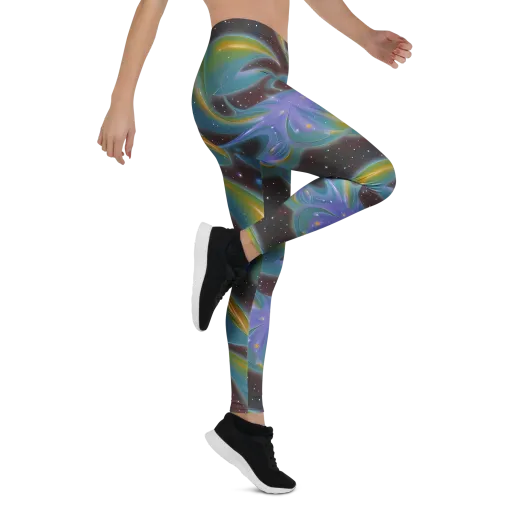 Stellar Bloom on a Leggings