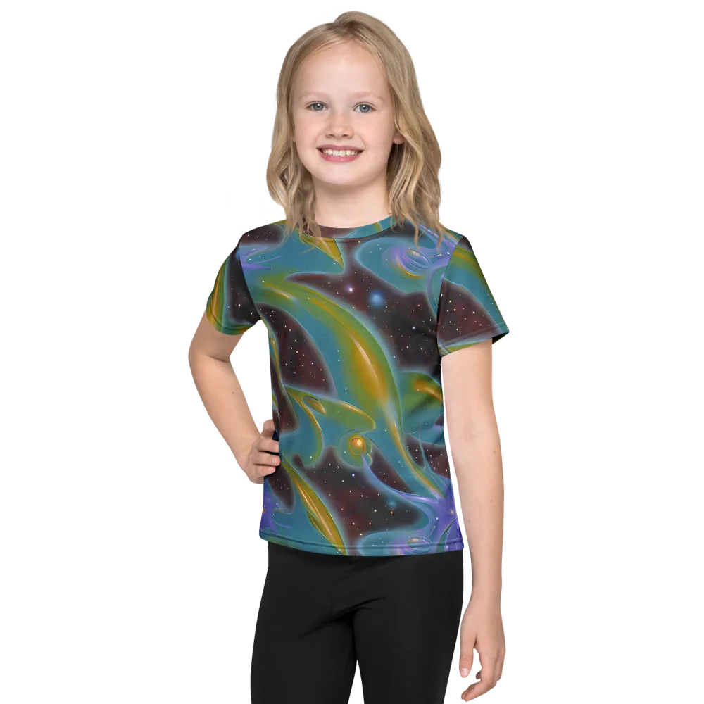 Stellar Bloom on Kids Crew Neck T-Shirt — Front