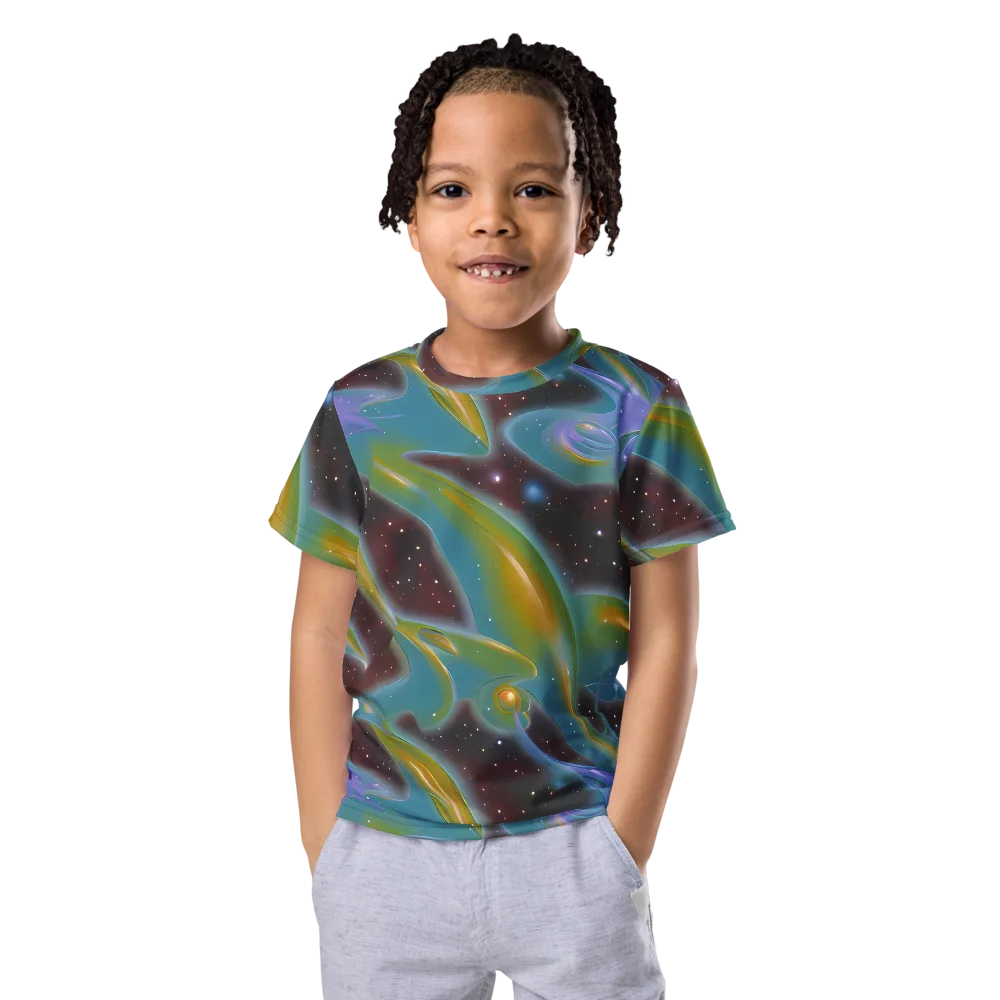 Stellar Bloom on Kids Crew Neck T-Shirt — Front