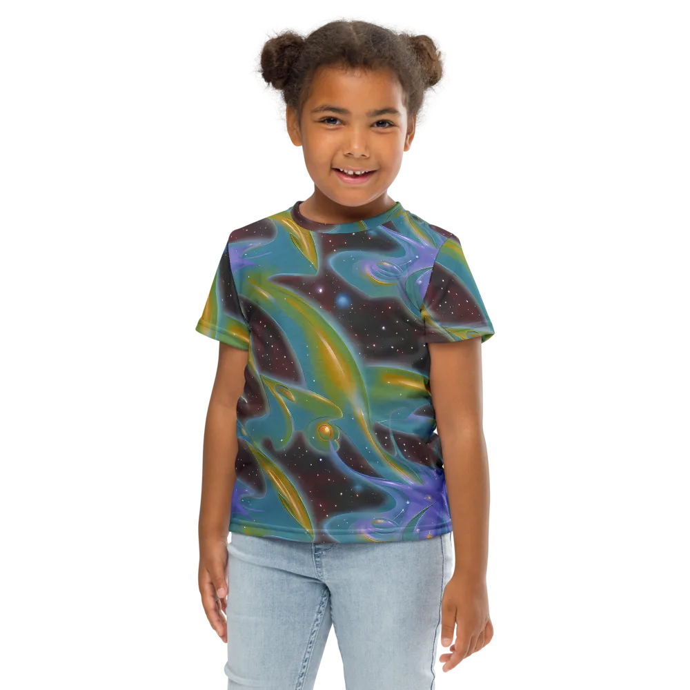 Stellar Bloom on Kids Crew Neck T-Shirt — Front