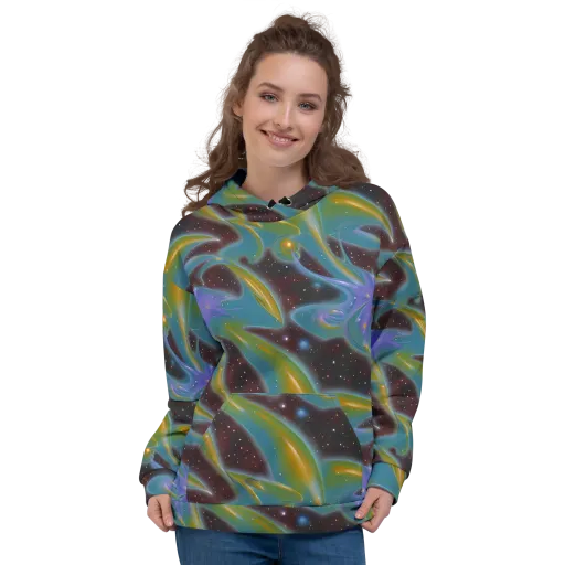 Stellar Bloom on a Hoodie