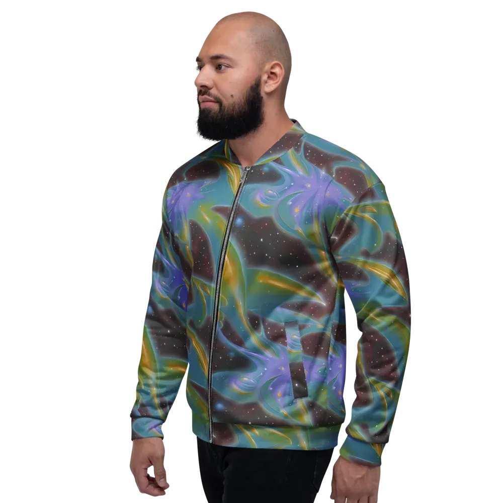 Stellar Bloom on Bomber Jacket — Left