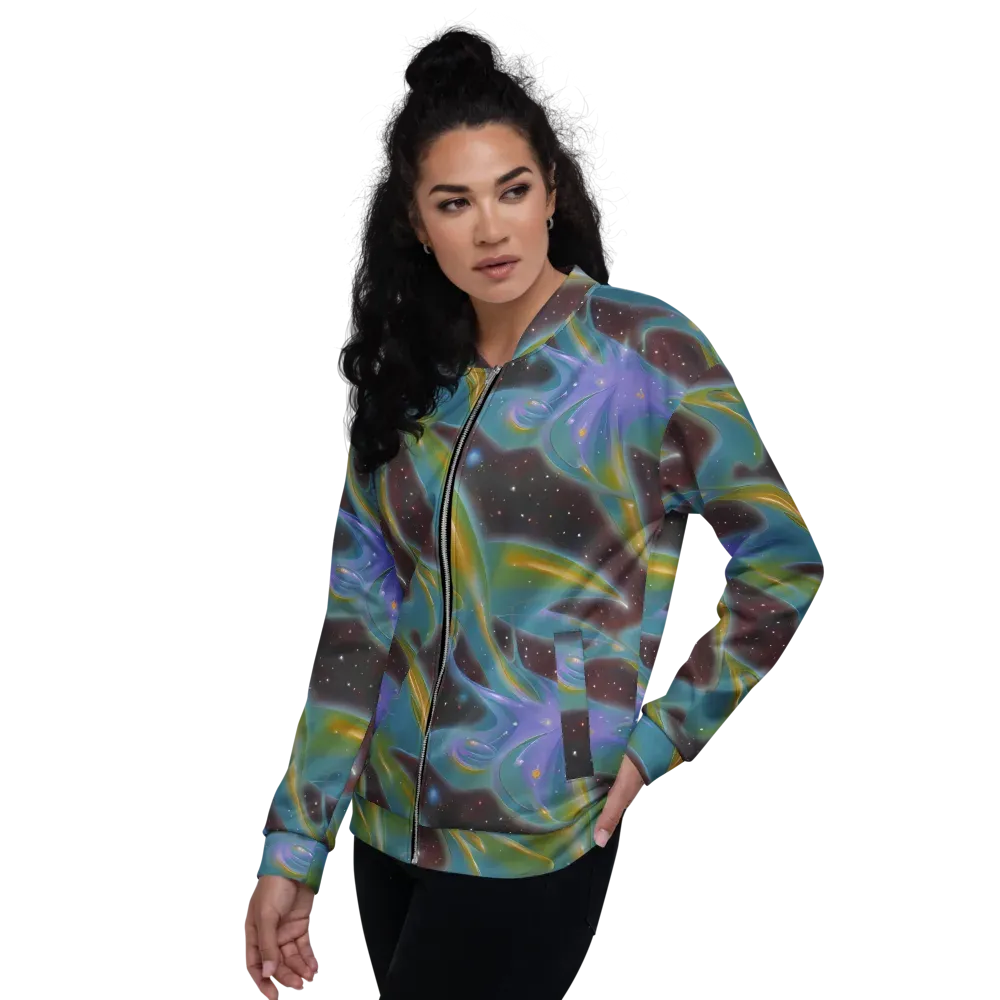 Stellar Bloom on Bomber Jacket — Left