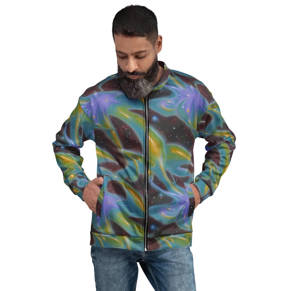 Stellar Bloom on Bomber Jacket — Front