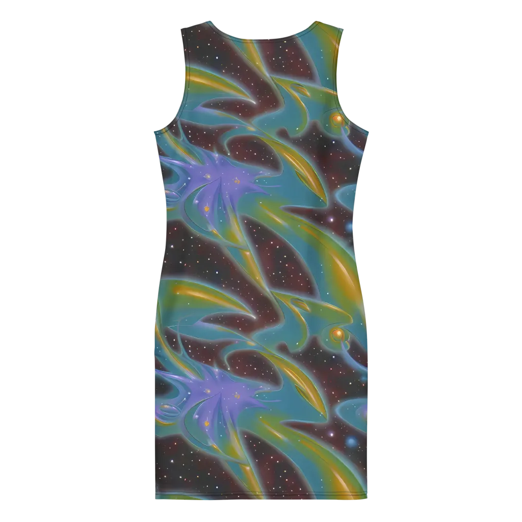 Stellar Bloom on Bodycon Dress — Back