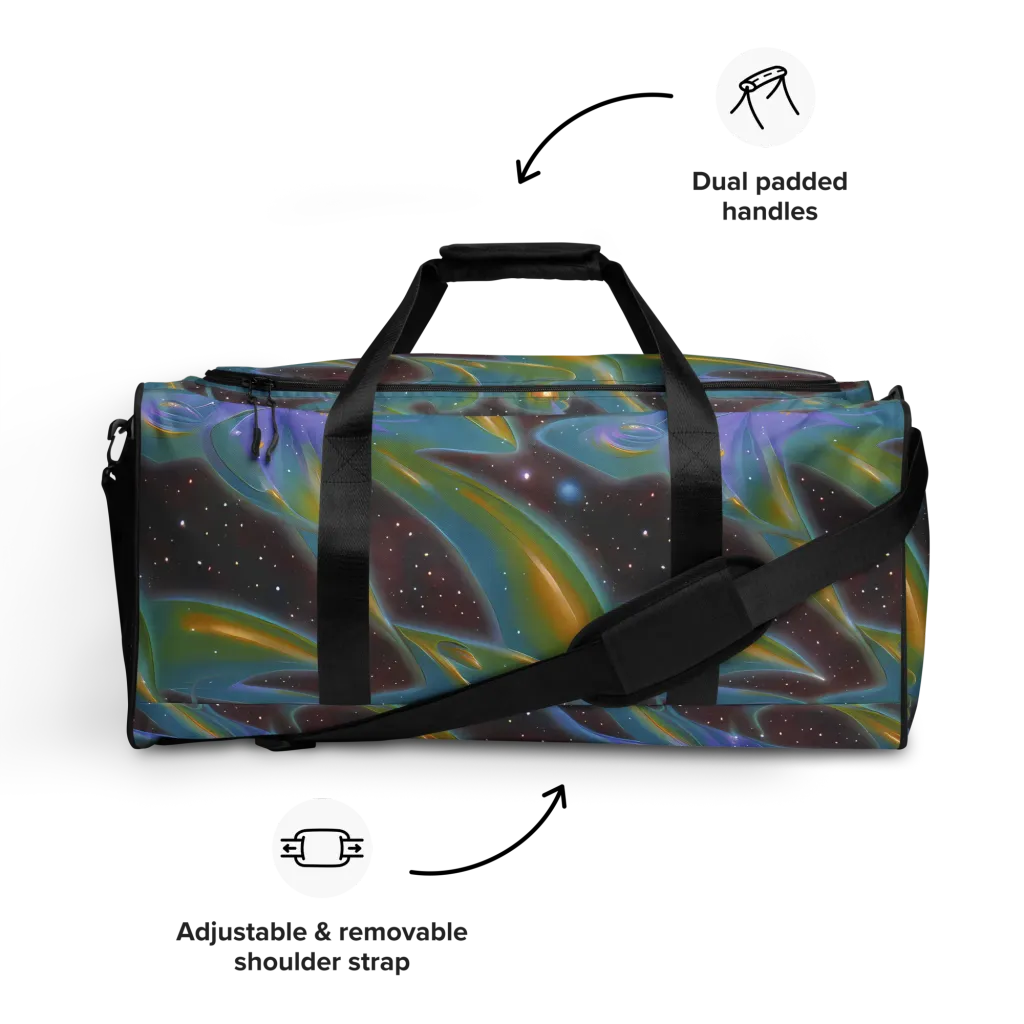 Stellar Bloom on Duffle Bag — Front
