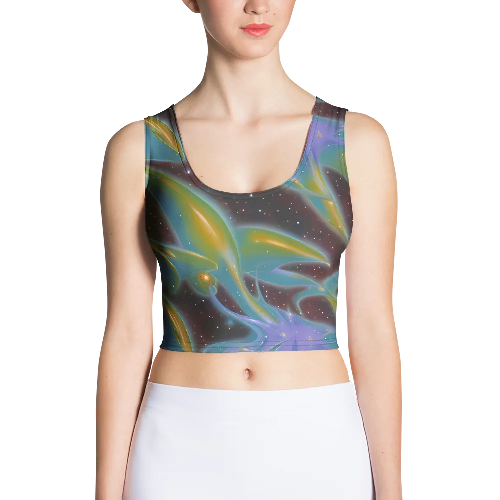 Stellar Bloom on Crop Top — Front