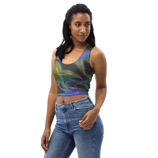 Stellar Bloom on a Crop Top