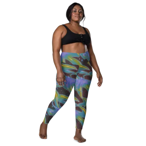 Stellar Bloom on a Leggings with Pockets